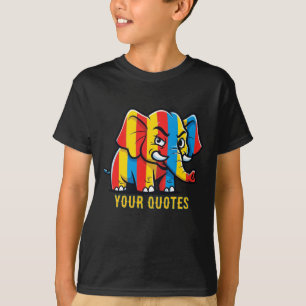 Modern Cartoon Elephant Pop Art T-Shirt