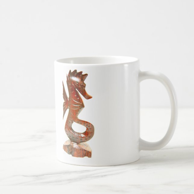 modern carved seahorse mug (Right)