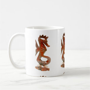 modern carved seahorses mug