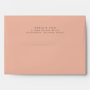 Modern Cashmere Pink Wedding Return Address Envelope