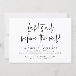 Modern Casual and Fun, Bridal Shower Beach Party Invitation