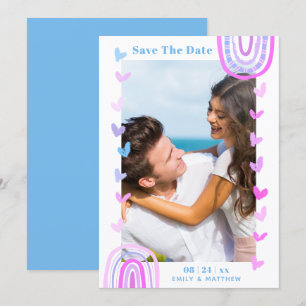 Modern Casual Boho Wedding Engaged Save The Date