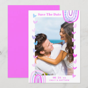 Modern Casual Boho Wedding Engaged Save The Date