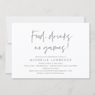 Modern Casual, fun and playful Bridal Shower Party Invitation