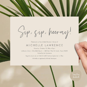 Modern Casual, fun and playful Bridal Shower Party Invitation