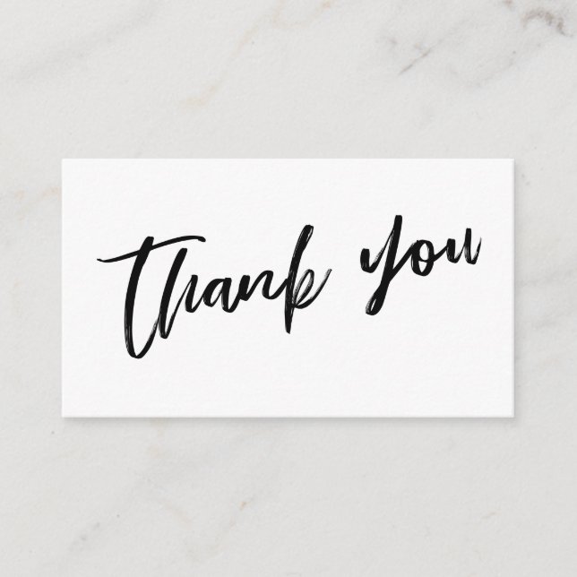Modern Casual Handwriting Wedding Thank You Enclosure Card (Front)