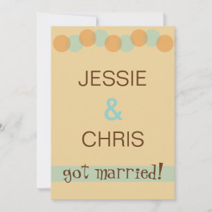 Modern Casual Marriage Announcement Invitation