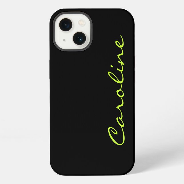 Modern Casual Monogram Personalised iPhone Case (Back)