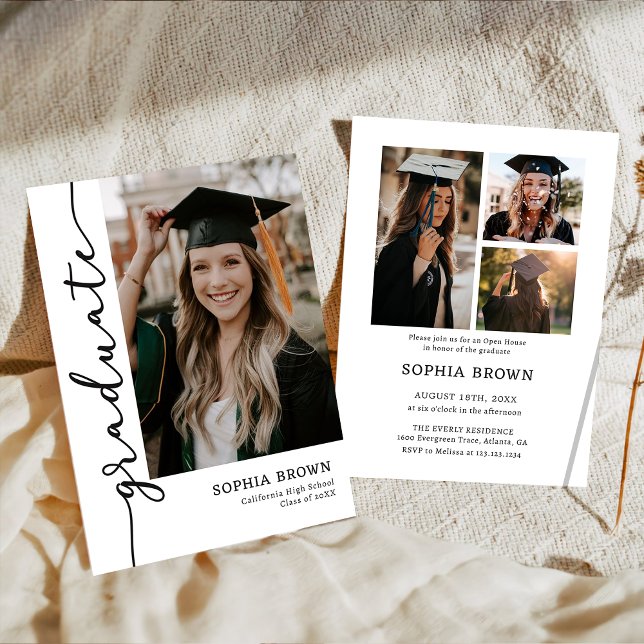 Modern Casual Photo Graduation Party Invitation (Creator Uploaded)
