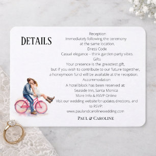 Modern Casual Romantic Couple Illustration Enclosure Card