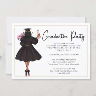 Modern Casual Script Graduation Party Invitation