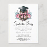 Modern Casual Script Graduation Party Invitation