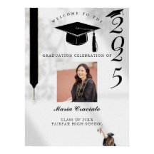 Modern Casual Script Graduation Party Welcome Sign