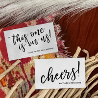 Modern Casual Script Typography Drink Tickets