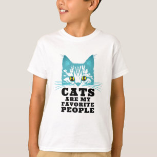 Modern Cat Humour Sarcasm Black Bold Typography T-Shirt