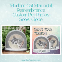 Modern Cat Memorial Remembrance Custom Pet Photos