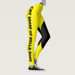 Modern Cat Mom Pet Name Yellow Black Custom Made Leggings<br><div class="desc">Show off your love for cats with these Modern Cat Mom Yellow & Black Custom Leggings! With a chic design and customizable text,  it's perfect for cat moms seeking style. Ideal for workouts,  lounging,  or casual wear,  these leggings combine comfort and fashion. Personalize yours today!</div>