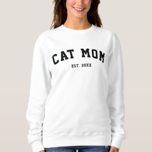 Modern Cat Mum Sport Varsity Sweatshirt