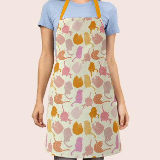 Modern Cat Pattern Apron