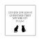Modern cat silhouettes custom Return Address Stamp