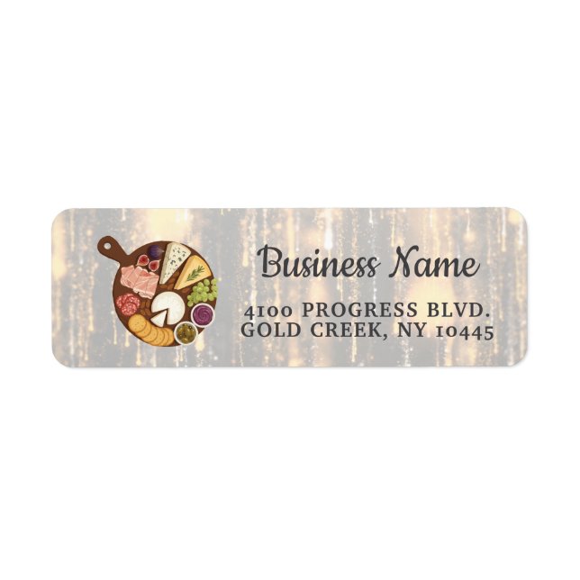 Modern Catering Packaging Label | Scan the QR code (Front)