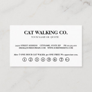 Modern cats. loyalty punch card