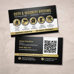 Modern CCTV & Security Systems Specialist Business Card