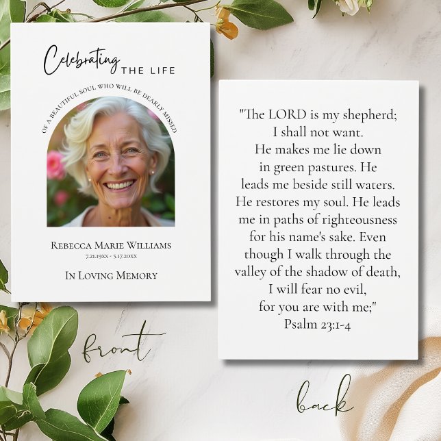 Modern Celebrating The Life Psalm 23 Prayer Card (Modern Celebrating The Life Psalm 23 Prayer Card
)