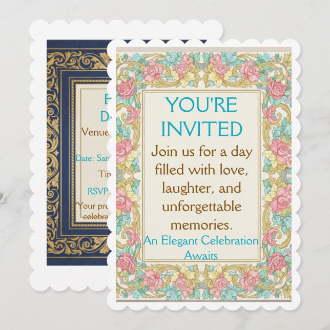 Modern Celebration Invite Template (Front/Back)