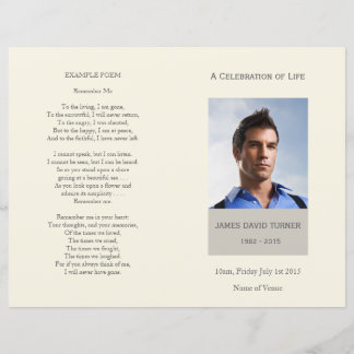 Modern Celebration of Life Funeral Program