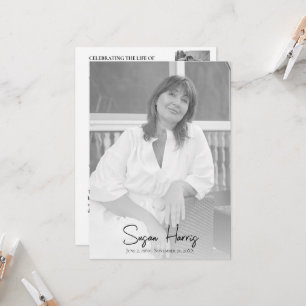 Modern Celebration of Life Funeral Program  Invitation