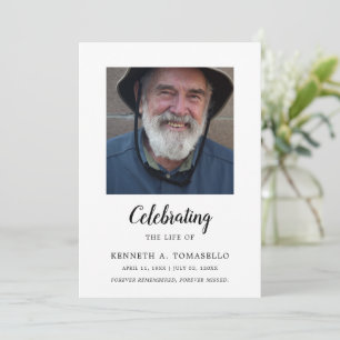 Modern Celebration Of Life Memorial Photo Flat Programme