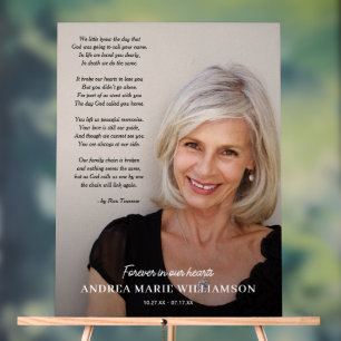 Modern Celebration of Life Photo Acrylic Sign