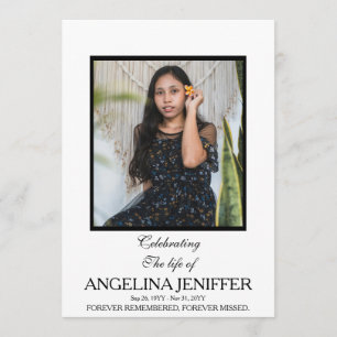 Modern Celebration of Life Photo Memorial Programme
