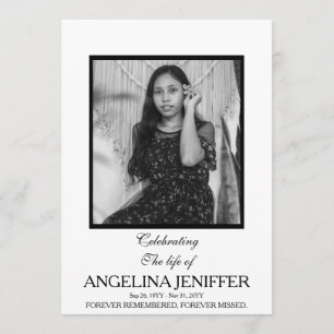 Modern Celebration of Life Photo Memorial Programme