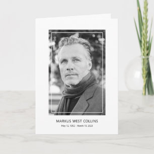 Modern Celebration Photo Memorial Program Programme