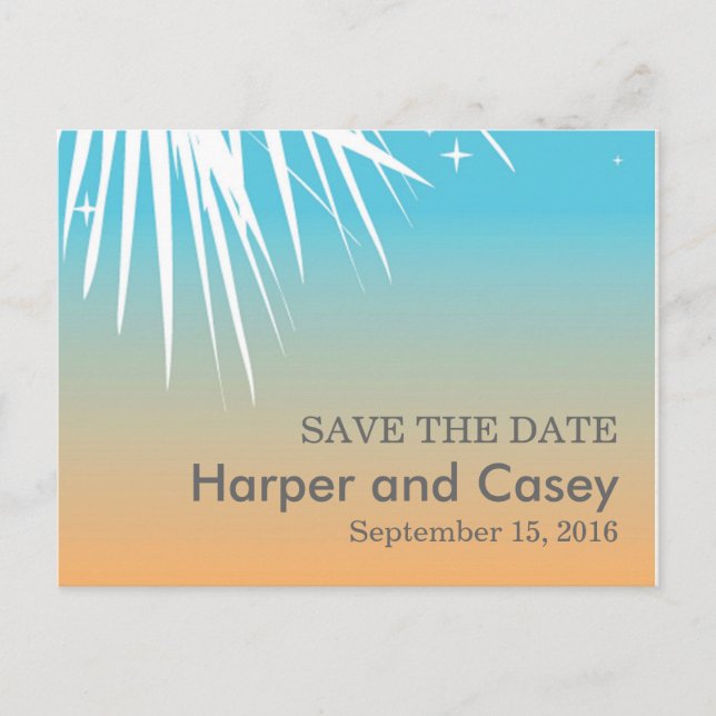 Modern Celebration Save the Date Postcard (Front)