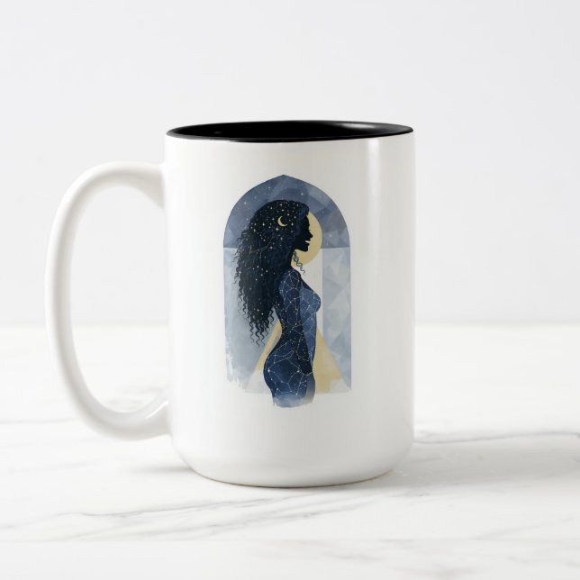 Modern Celestial Moon Silhouette Mug (Left)