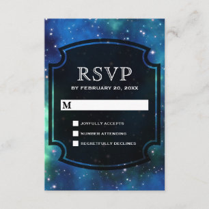 Modern Celestial Space Galaxy RSVP