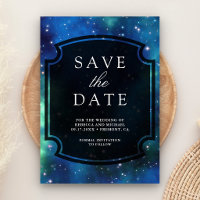 Modern Celestial Space Galaxy Wedding