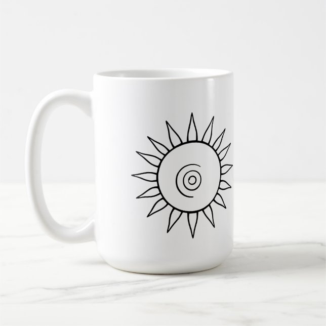 Modern Celestial Sunburst Mug (Left)