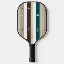 Modern Celestial Triple Vertical Stripe Pickleball