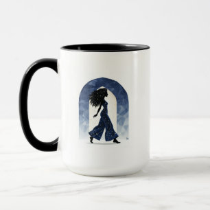 Modern Celestial Walking Silhouette Mug