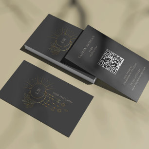 Modern Celestial Yoga Studio Business Card