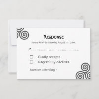 Modern Celtic symbols and foliage on white