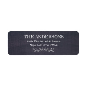 Modern Chalkboard Bold Typography Return Address