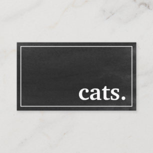 Modern chalkboard cats. loyalty punch card