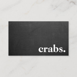 Modern Chalkboard crabs. Business Card