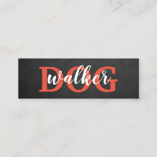 Modern chalkboard dog walker loyalty punch card