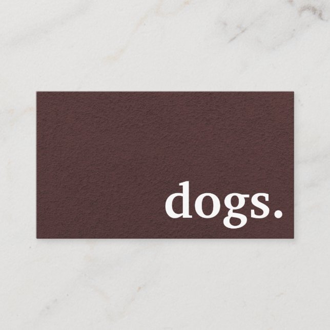 Modern chalkboard dogs. loyalty punch card (Front)